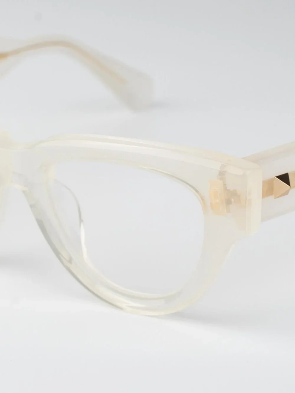 Valentino Women Eyeglasses Crystal Ivory Cat Eye V-ESSENTIAL - III VLX-125 C